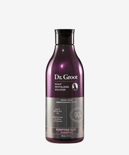Dr. Groot Scalp Revitalizing Solution Purifying Clay Shampoo – a premium K-beauty detox shampoo designed to deeply cleanse and balance the scalp.