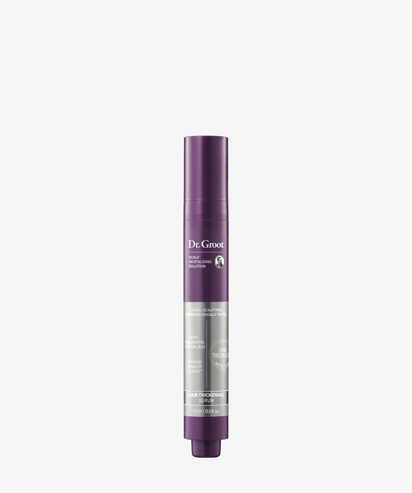 Dr. Groot Scalp Revitalizing Hair Thickening Roll-On Serum – Biotin, Caffeine, and Niacinamide for healthier, fuller hair