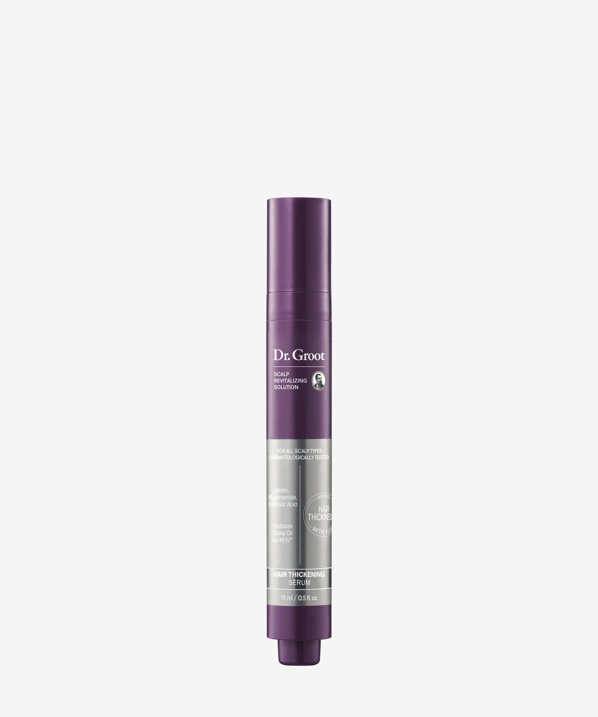 Dr. Groot Scalp Revitalizing Hair Thickening Roll-On Serum – Biotin, Caffeine, and Niacinamide for healthier, fuller hair